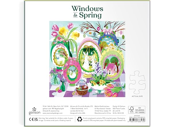 Galison - Windows to Spring 500 Pc Puzzle