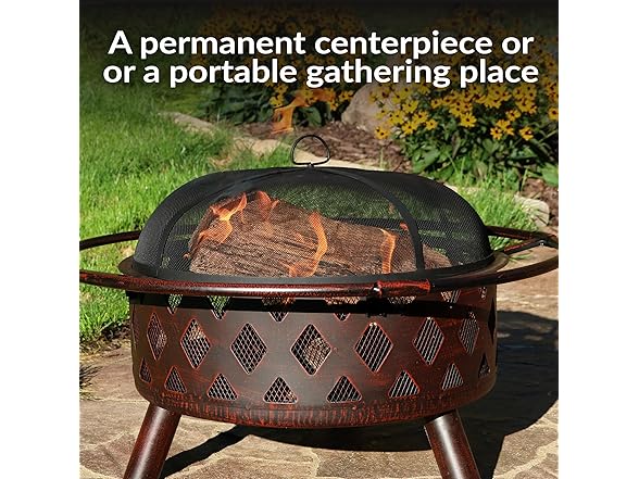 Sunnydaze Crossweave Outdoor Fire Pit