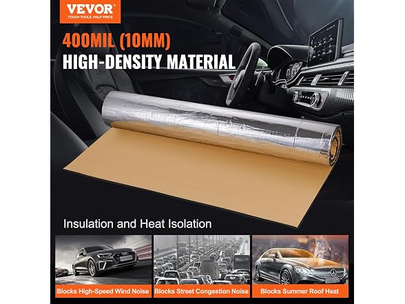 Car Sound Deadening Mat, 400 mil 16 sqft