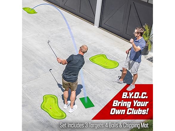 Indoor & Outdoor Golf Game with Sticky Balls and Chipping Mat