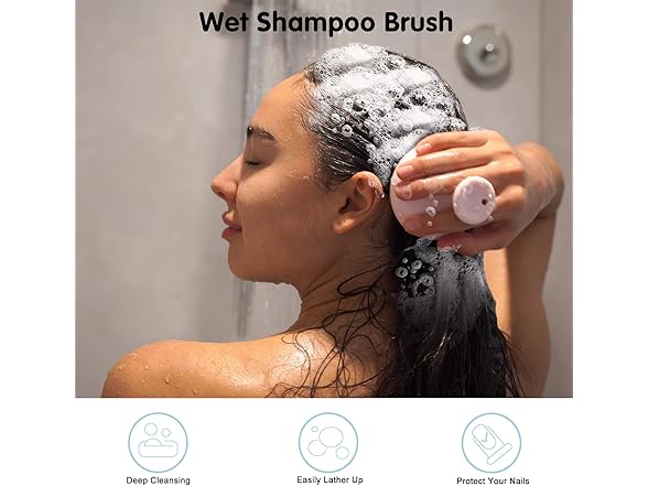 SHINLEA Silicone Scalp Massager Brush, Blue