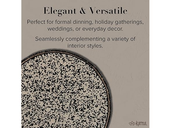 Karma, 14-Inch Holiday Beaded Placemat