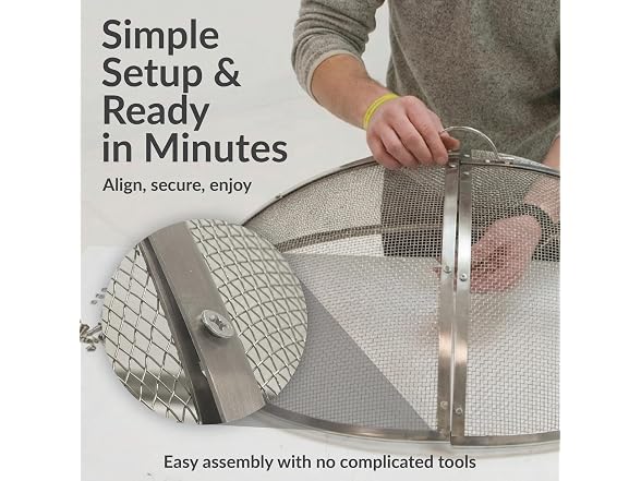 Sunnydaze 24" Round Stainless Steel Spark Screen