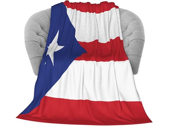Delerain Puerto Rico Flag Flannel Fleece