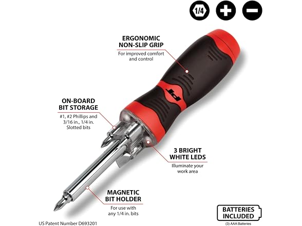Performance Tool 20405 LED Bit Driver