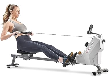 $129.99, Was $329.99, 60% Off! Sunny Health & Fitness Smart Magnetic Rowing Machine dealfomo