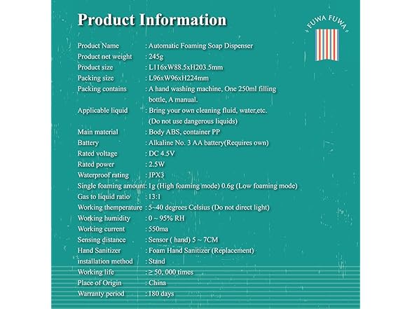 Fuwaly Automatic Foaming Soap Dispenser