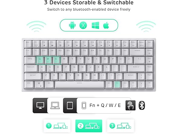 RK 84 Wireless RGB Hot-Swappable Mechanical Keyboard