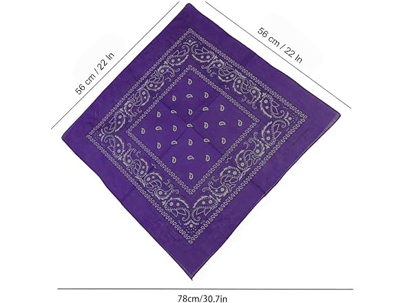 Glory Max 12Pcs Bandanas 100% Cotton