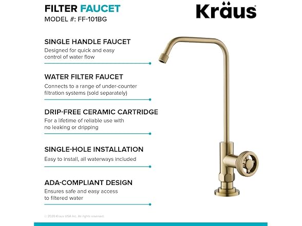 KRAUS Urbix 100% Lead-Free Kitchen Water