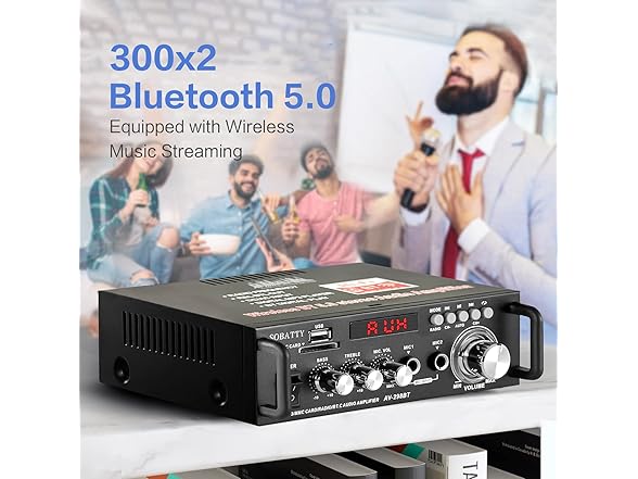 SOBATTY 300W Bluetooth Stereo Amp