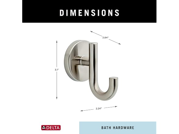 Delta 75935-SS Delta Towel Hook Stainless Steel