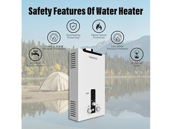 Nessxa Tankless Water Heater Propane 85300 BTU