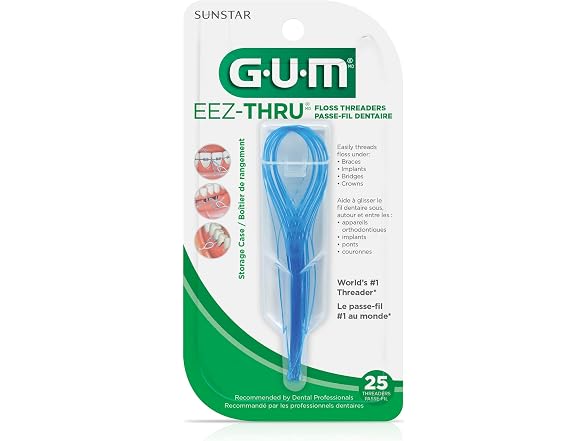 (3-Pack) GUM EEZ-Thru Floss Threaders