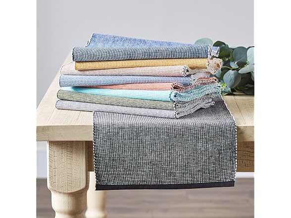 DII Two-Toned Collection Tabletop, Tablerunner, 13x108, Stone