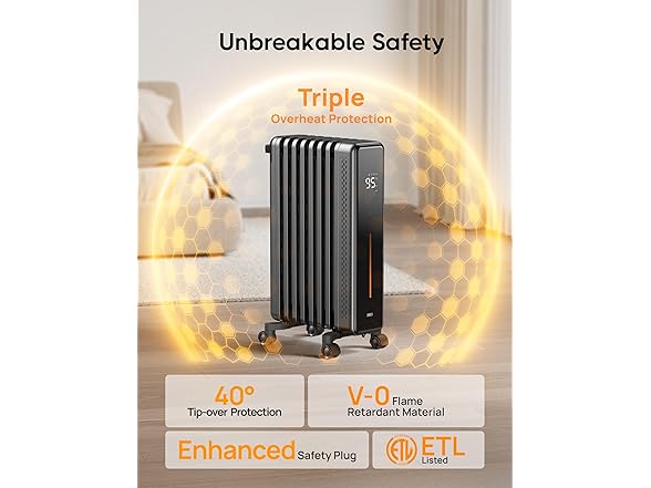 Dreo 1500W Oil Filled Radiator Heater