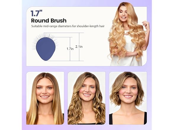 SHINLEA Ceramic Round Brush for Blow