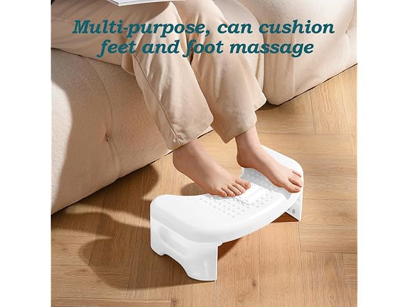 Demiwise Bathroom, Non-Slip Foldable Toilet Step Stool