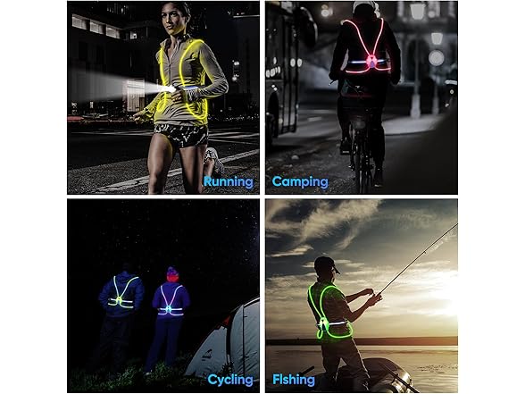 Qimh LED Reflective Running Vest