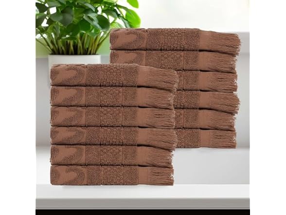 Chocolate 12PC Face Towel