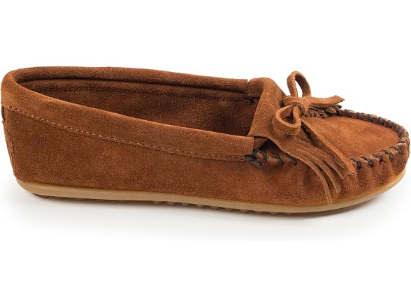 Minnetonka Women's Kilty Suede Hardsole
