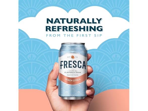 Fresca Peach Soda Soft Drink Fridge Pack