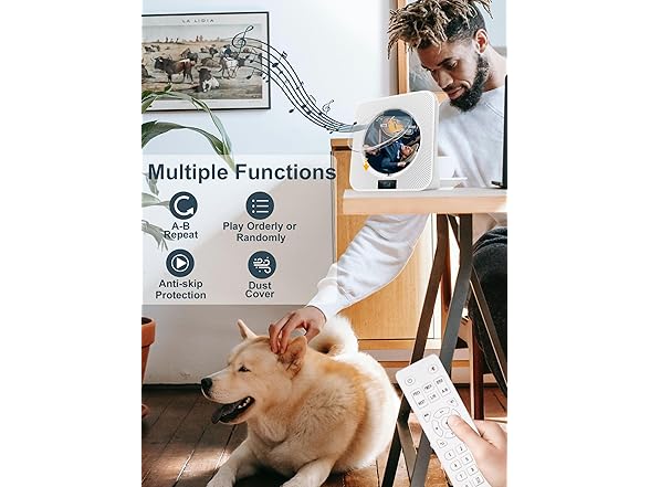 Jimwey Desktop CD Player Portable with Bluetooth