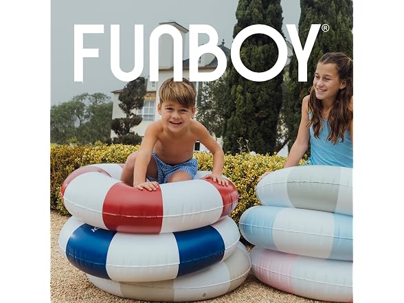 FUNBOY 34" Vintage Red Stripe Kids Pool Float