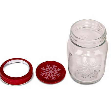 Art+Cook 2 Pack Embossed Holiday Mason Jars - Gallery 5