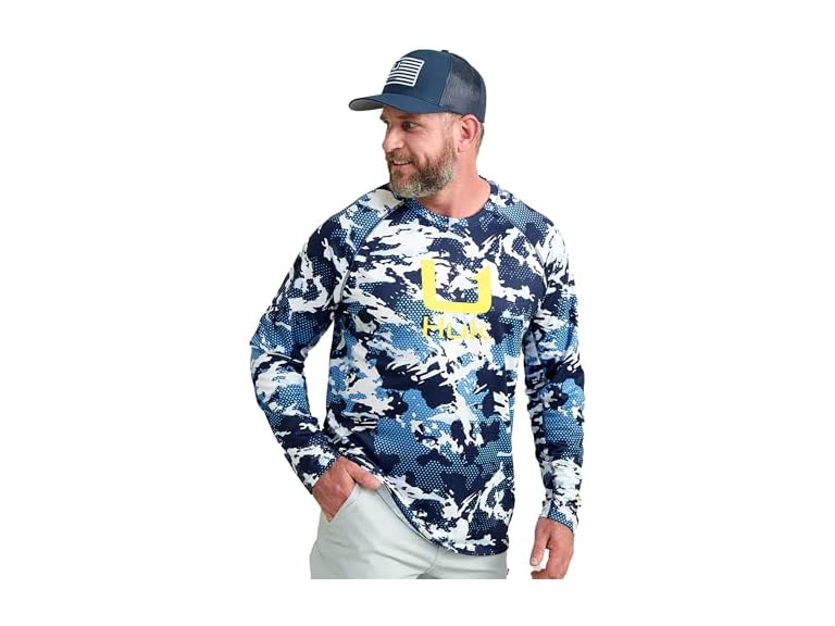 HUK Men's Standard KC Scott Patterned Pursuit Performance Fishing Shirt