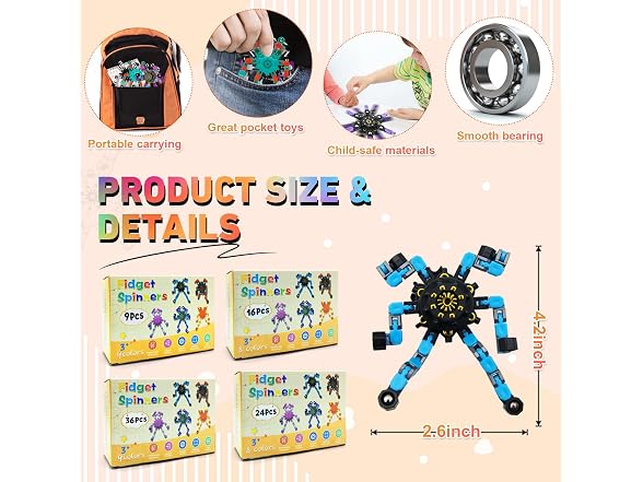 Irvotbes 36PCS Fidget Spinner Toys