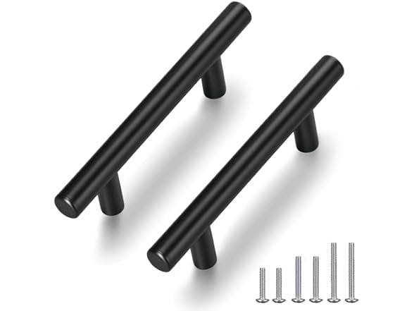 (30 Pack) 5" Matte Black Cabinet Pulls