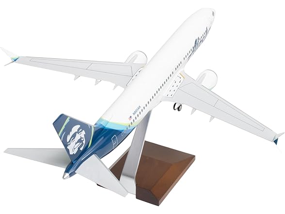 Sky Marks Alaska Airlines 737 MAX 8 1/100 Airplane Model w