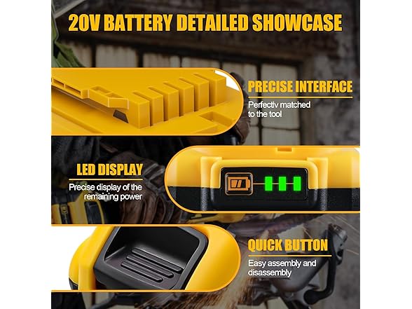 Simple Plus+ 3Ah 20V 2pk Replacement Battery for Dewalt