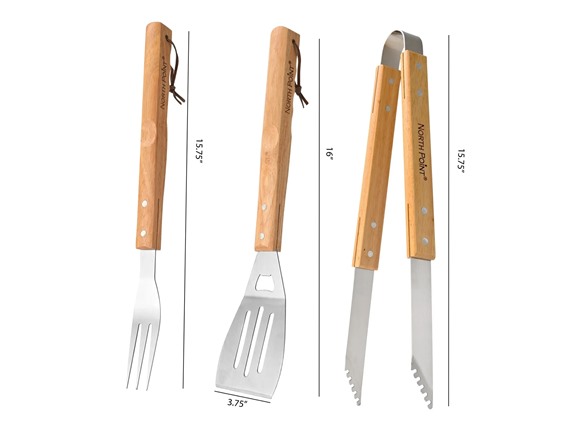 North Point 3 Piece BBQ Tool Set