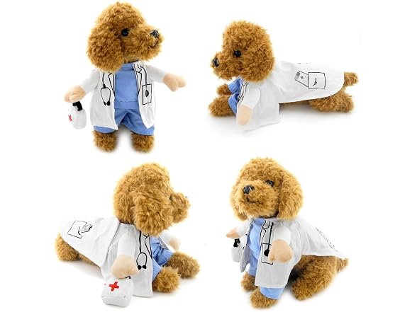 Dog Cat Doctor Costume, Funny Pet Doctor Hal