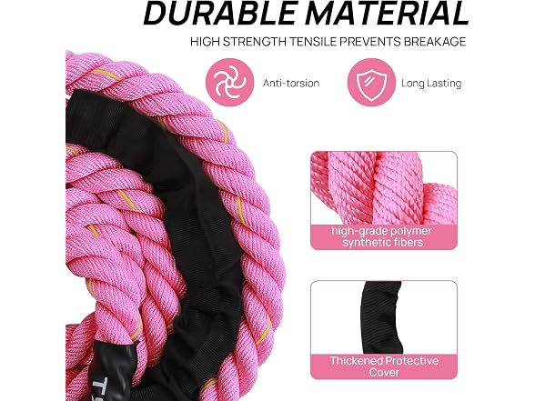 Weighted Jump Rope for Fitness (pink, 3.5 LBS)