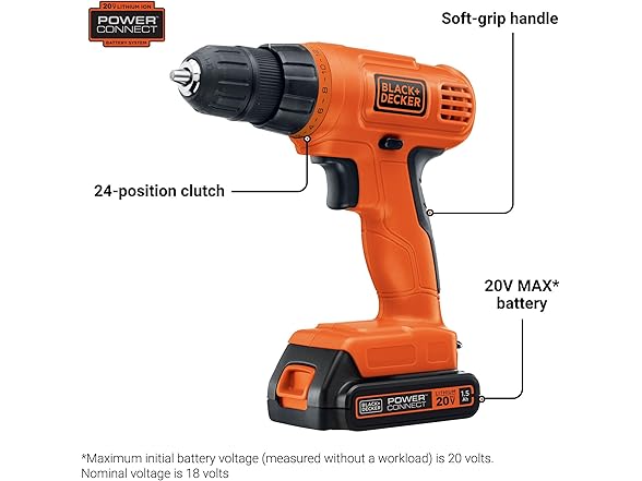 BLACK+DECKER LD120VA 20V MAX POWERCONNECT Drill