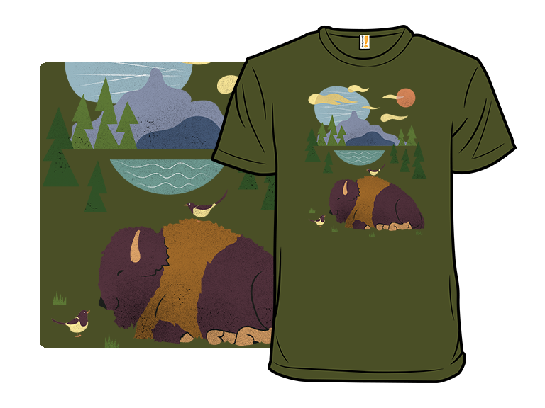 Lying Bison and Bird - Gallery 3