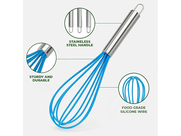 Freshware Silicone Whisk Set of 3