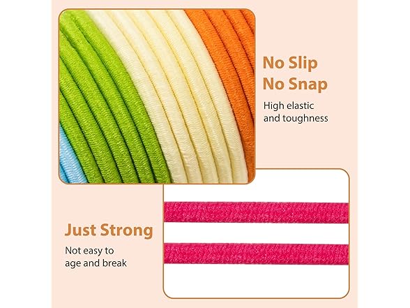 Amifiy Colorful Hair Ties No Damage