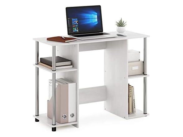 Furinno Jaya Computer Study Desk, White