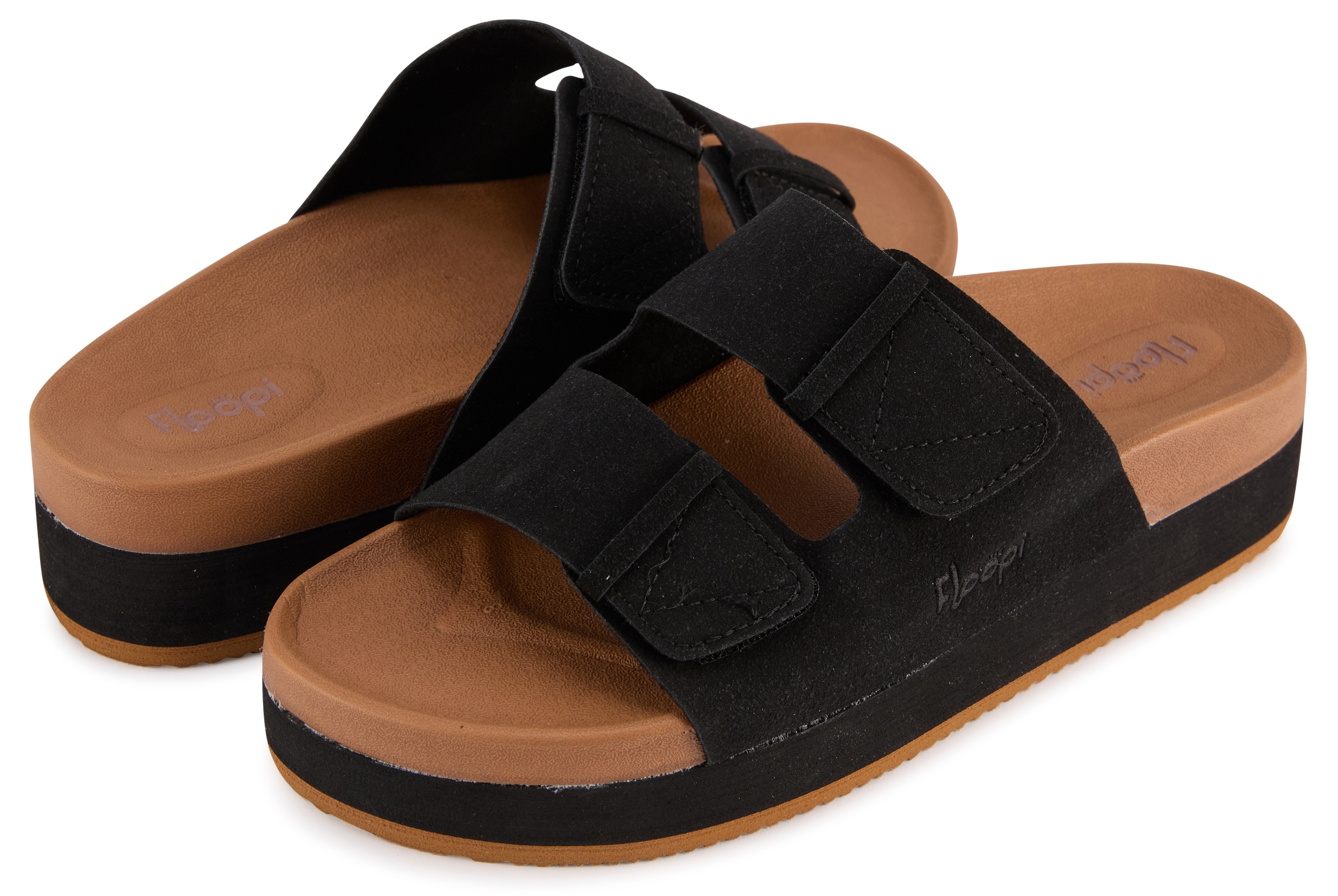 Floopi Womens Microsuede Wedge Slide - Gallery 9