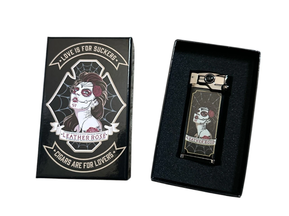 Deadwood Leather Rose Torch Lighter