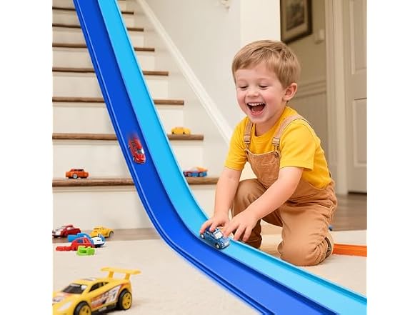 YUOIOYU Flexible Race Track for Kids