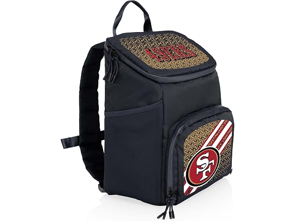 PICNIC TIME NFL San Francisco 49ers PTX 2.0 Tarana Upcycled Backpack Cooler