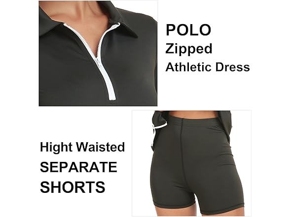 GGOV Womens Two Piece Tennis Golf Dress