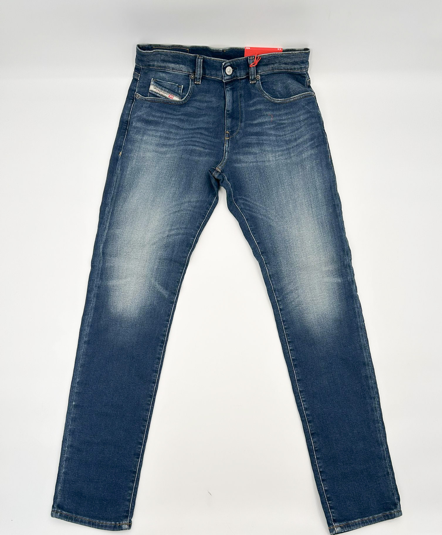 Diesel Mens Skinny Fit Jogger Denim Jeans (Blue) - Gallery 4