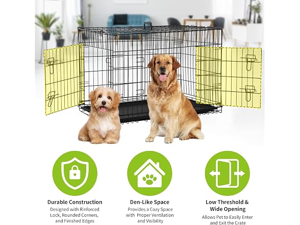 36 inch Large Dog Cage - Pet Cage Double-Door