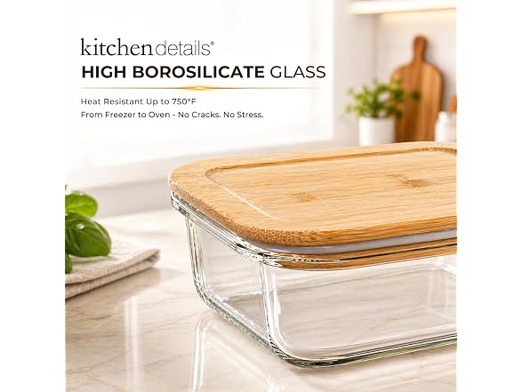 Kdetails Glass Food Storage Container